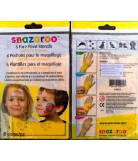 Snazaroo Šablony na obličejové barvy 6ks